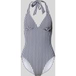 Marineblaue Esprit Neckholder Badeanzüge mit Meer-Motiv aus Polyamid für Damen Größe S 