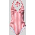 Rote Gestreifte Esprit Neckholder Badeanzüge mit Meer-Motiv aus Polyamid für Damen Größe M 