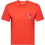 Reduzierte Rote Esprit Bio Kinder T-Shirts mit Herz-Motiv aus Baumwolle 