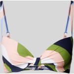 Hellgrüne Melierte Esprit Bikini-Tops mit Meer-Motiv aus Polyamid mit verstellbaren Trägern für Damen Größe M 