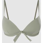 Reduzierte Olivgrüne Esprit Bikini-Tops aus Polyamid für Damen Größe S 