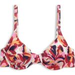 Reduzierte Dunkelrote Blumenmuster Esprit Bikini-Tops aus Polyamid für Damen 