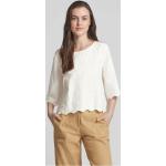 Offwhitefarbene Halblangärmelige Esprit Blusenshirts & Schlusen aus Polyester für Damen Größe L 
