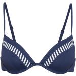 ESPRIT Bondi Beach Bikini-Oberteil, Streifendetails, wattiert, für Damen, blau, 40C