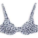 Blaue Blumenmuster Esprit Bikini-Tops mit Meer-Motiv für Damen Größe M 