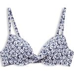 Blaue Blumenmuster Esprit Bikini-Tops mit Meer-Motiv gepolstert für Damen Größe M 