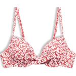 Rote Blumenmuster Esprit Bikini-Tops gepolstert für Damen Größe M 