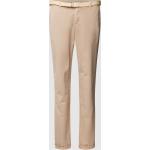 Taupefarbene Unifarbene Business Esprit Business-Hosen mit Gürtel aus Baumwollmischung für Damen Größe XS Weite 38, Länge 32 