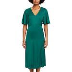 Reduzierte Emeraldfarbene Esprit V-Ausschnitt Taillierte Kleider mit Reißverschluss für Damen Größe XS 