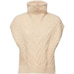 Beige Ärmellose Esprit Collection Wollpullover mit Reißverschluss aus Polyamid für Damen Größe XS 