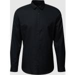 Schwarze Unifarbene Esprit Collection Kentkragen Hemden mit Kent-Kragen aus Baumwollmischung für Herren Größe L 