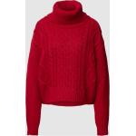 Rote Unifarbene Esprit Collection Rollkragen Zopfpullover für Damen Größe XS 