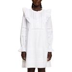 Reduzierte Weiße Esprit Midi Spitzenkleider aus Baumwolle für Damen Größe XS 