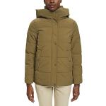 Khakifarbene Gesteppte Winddichte Esprit Mini Kurzjacken & Cropped-Jackets mit Kapuze für Damen Größe M für den für den Winter 