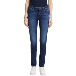 Blaue Esprit Bio Stretch-Jeans mit Reißverschluss aus Denim für Damen Weite 27 