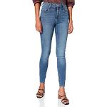 Reduzierte Blaue Esprit High Waist Jeans mit Reißverschluss aus Denim für Damen Größe M Weite 25 