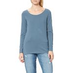 Reduzierte Blaue Langärmelige Esprit Bio T-Shirts für Damen Größe XS 