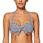 Marineblaue Esprit Bandeau Bikinitops mit Meer-Motiv in 80B gepolstert für Damen 