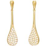 Goldene Esprit Ohrhänger aus Metall mit Zirkonia für Damen 