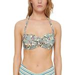 Esprit Bandeau Bikinitops mit Meer-Motiv gepolstert für Damen Größe M 