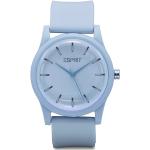 Hellblaue Esprit Quarz Herrenarmbanduhren aus Silikon mit Analog-Zifferblatt mit Mineralglas-Uhrenglas mit Silikonarmband 