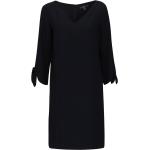 Schwarze Unifarbene Casual Esprit V-Ausschnitt Midikleider & knielange Kleider für Damen 