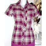 ESPRIT edc Bluse Hemd blouse - Größe S / 36 rosa lila COTTON Shirt