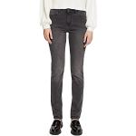 Graue Esprit Slim Fit Jeans mit Knopf aus Baumwollmischung für Damen Weite 27 
