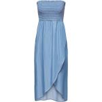 Blaue Esprit Sommerkleider Gesmokte für Damen Größe XL für den für den Sommer 