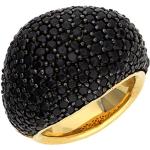 Schwarze Esprit Goldringe aus Gold mit Spinell für Damen Größe 57 