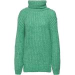 Grüne Esprit Rollkragen Grobstrickpullover aus Wolle für Damen Größe M 