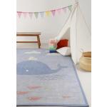 Pastellblaue Esprit Rechteckige Kinderteppiche aus Textil 