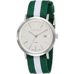 Grüne Esprit Quarz Stahlarmbanduhren mit Mineralglas-Uhrenglas für Herren 