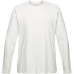 Weiße Langärmelige Esprit T-Shirts aus Baumwolle für Herren Größe L 