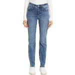 Reduzierte Blaue Esprit High Waist Jeans mit Reißverschluss aus Baumwollmischung für Damen Weite 27 