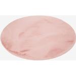 Reduzierte Rosa Esprit Runde Runde Hochflorteppiche 150 cm aus Kunstfell 