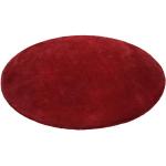 Rote Unifarbene Esprit Runde Runde Hochflorteppiche 200 cm aus Kunstfaser schmutzabweisend 