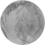 Silberne Unifarbene Esprit Runde Runde Hochflorteppiche 100 cm aus Polyester 