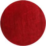 Rote Unifarbene Esprit Runde Hochflorteppiche 120 cm aus Polyester 