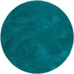 Grüne Unifarbene Esprit Runde Runde Hochflorteppiche 200 cm aus Textil 