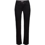 Schwarze Esprit Straight Leg Jeans mit Knopf aus Denim für Damen 