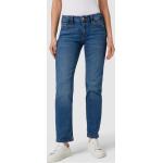 Blaue Esprit Straight Leg Jeans aus Baumwollmischung für Damen Weite 28, Länge 30 