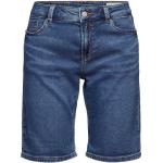Blaue Unifarbene Esprit Jeans-Shorts mit Reißverschluss aus Denim für Damen für den für den Sommer 