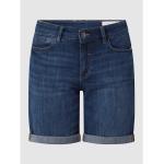 Reduzierte Marineblaue Esprit Bio Jeans-Shorts mit Reißverschluss aus Baumwollmischung für Damen 