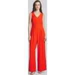 Orange Unifarbene Esprit V-Ausschnitt Damenjumpsuits & Damenoveralls mit Reißverschluss aus Polyester Größe S 