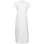 Weiße Kurzärmelige Esprit Sommerkleider mit Knopf für Damen Größe L für den für den Sommer 