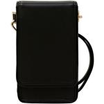 Reduzierte Schwarze Esprit Handtaschen aus Leder mit Handyfach klein 