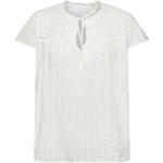 Reduzierte Weiße Elegante Kurzärmelige Esprit Festliche Blusen aus Baumwolle für Damen Größe L 