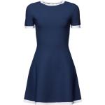 Reduzierte Marineblaue Kurzärmelige Esprit Strickkleider aus Polyamid für Damen Größe L 