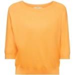 Orange Kurzärmelige Esprit Rundhals-Ausschnitt Feinstrickpullover mit Kapuze für Damen Größe M für den für den Herbst 